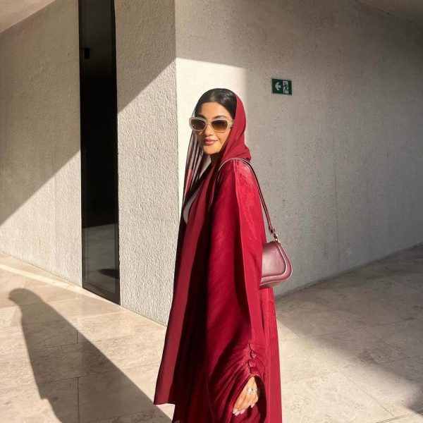 kimono abaya femme rouge