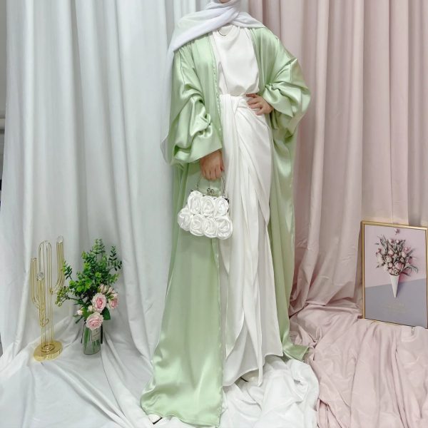kimono abaya vert tendre