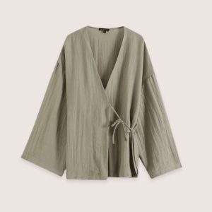 kimono court vert sauge
