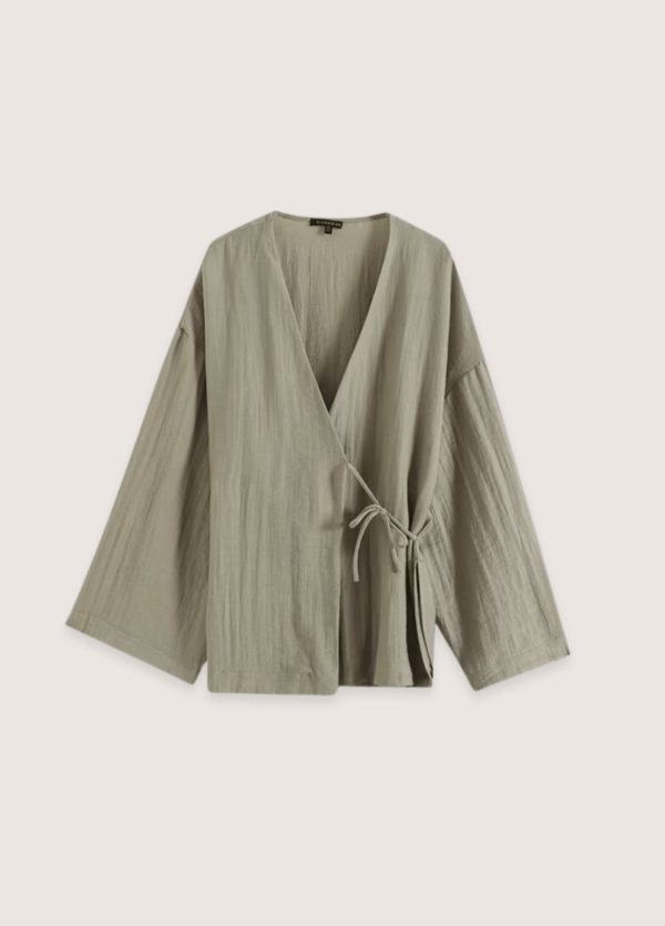 kimono court vert sauge