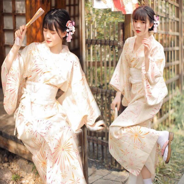 kimono femme japonais satin