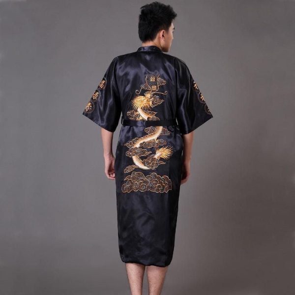 kimono homme satin dragon