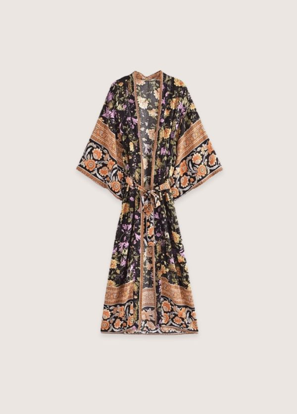 kimono long bohème | jardin nocturne