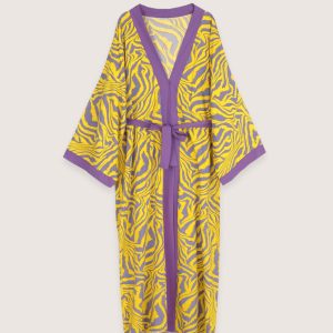 kimono long zebura jaune