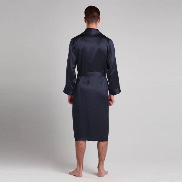 peignoir homme satin soie