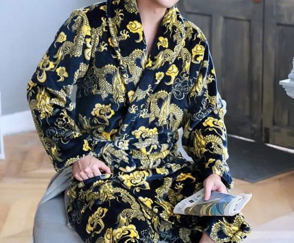 peignoir kimono homme dragon