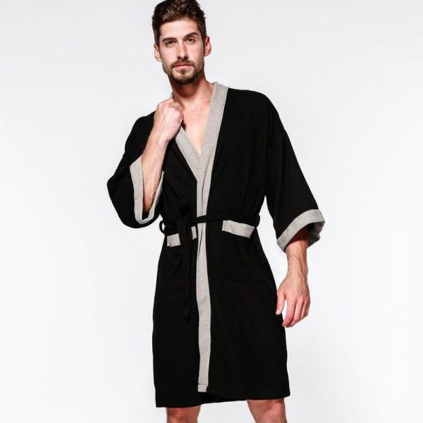peignoir kimono homme léger coton
