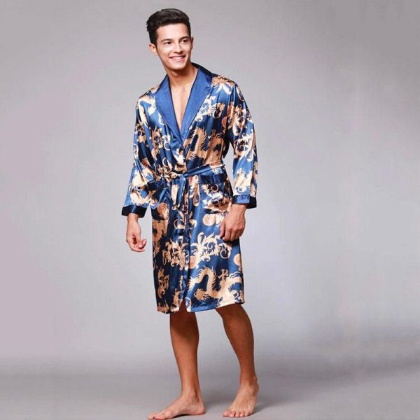peignoir kimono soie homme