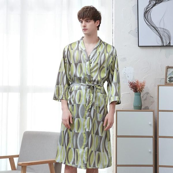 peignoir vert homme