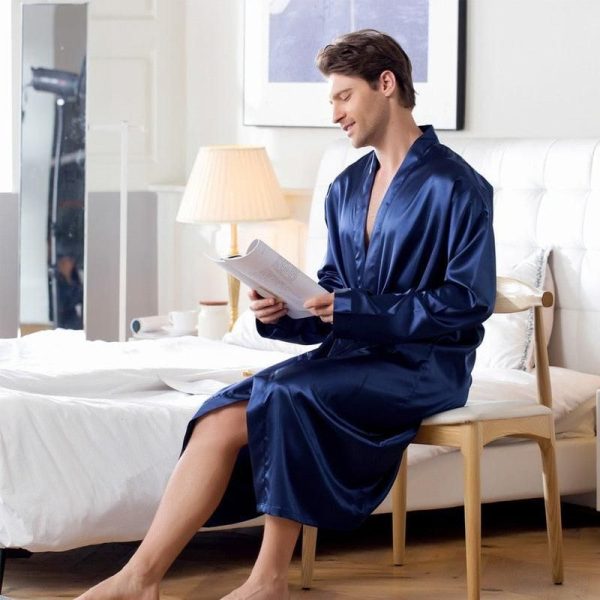 robe de chambre bleu homme
