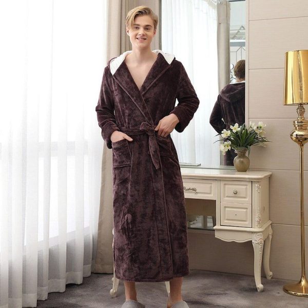 robe de chambre homme marron