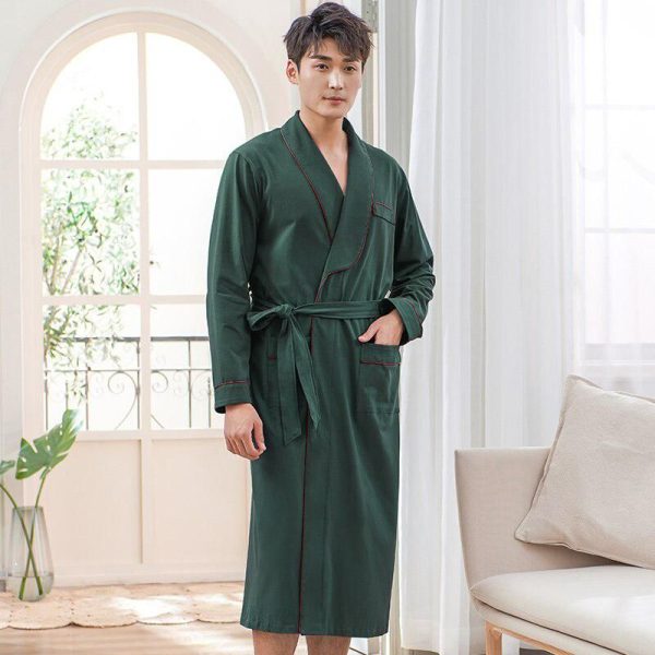 robe de chambre homme vert