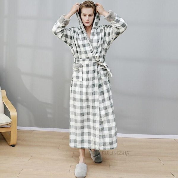 robe de chambre longue chaude homme