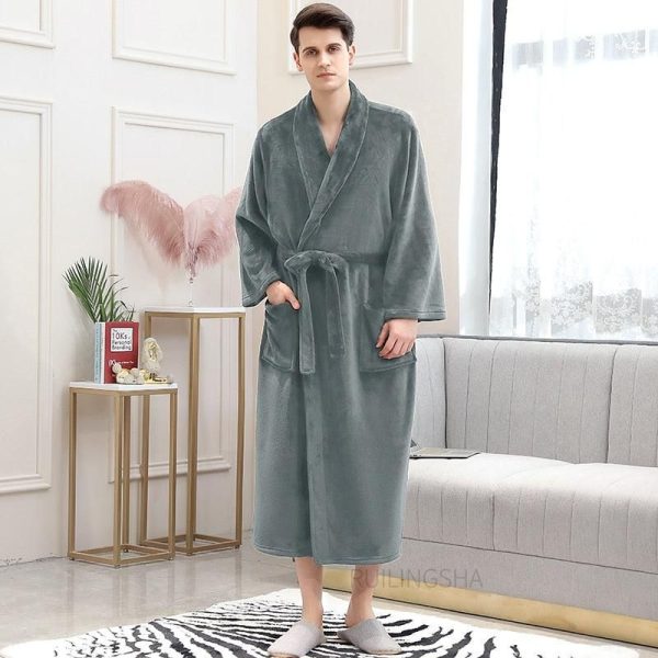 robe de chambre longue polaire homme