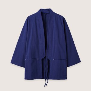 veste kimono bleue